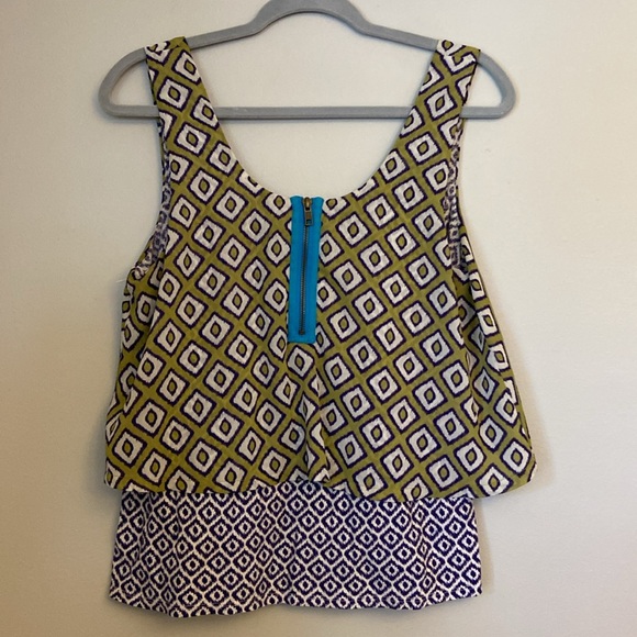 ⭐️Meadow Rue By Anthropologie Throughway Layered Tier Tank Top Shirt Size Medium - Picture 3 of 6